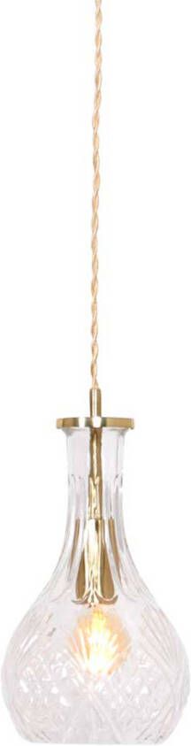 Mexlite Hanglamp Grazio glass Ø 14 cm mat goud E14 fitting