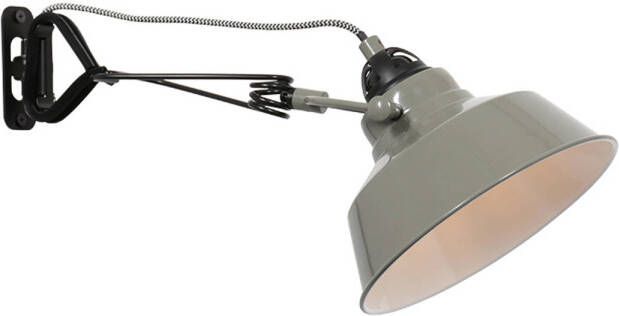 Mexlite Nové wandlamp ø 18 cm Draai- en of kantelbaar E27 (grote fitting) groen en zwart