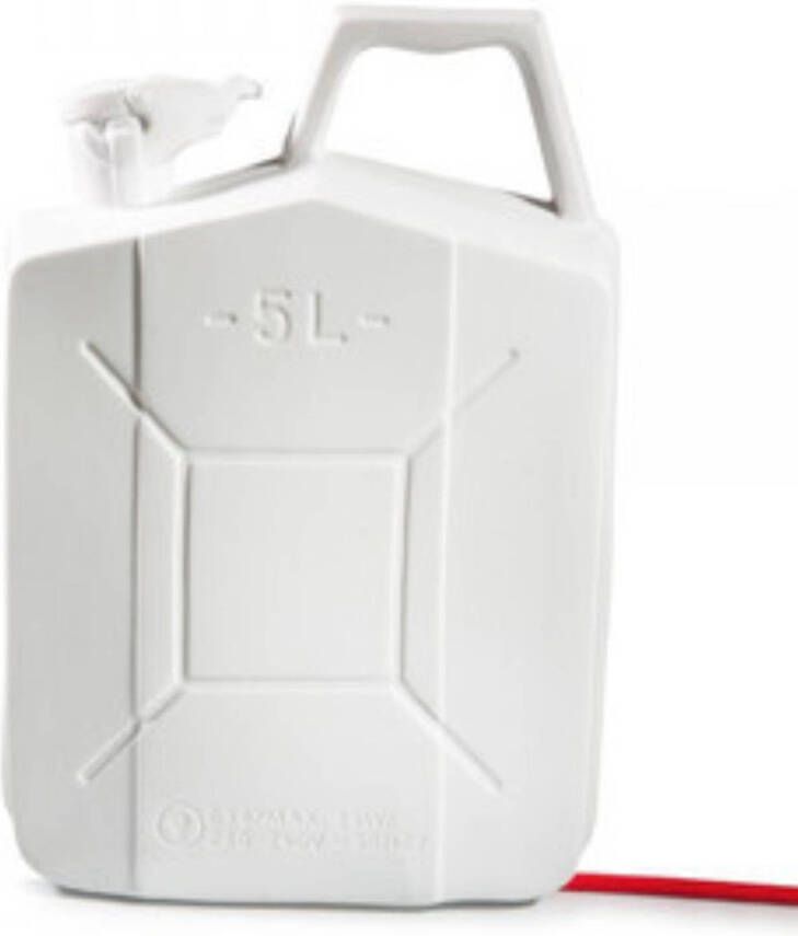 MikaMax Unieke Jerrycan Lamp Porselein 21 x 14 x 27 cm Wit Stoer en Industrieel Jerrycan Lamp Original