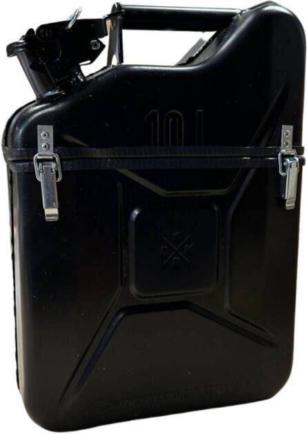 Designed by Man Jerrycan Giftbox 10L Zwart Unieke Opbergdoos Exclusief drank Origineel cadeau Opbergoplossing Zwart