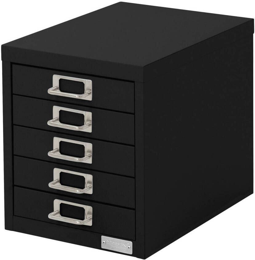 Ml-design Archiefkast met 5 laden 28x38x33 cm zwart metaal