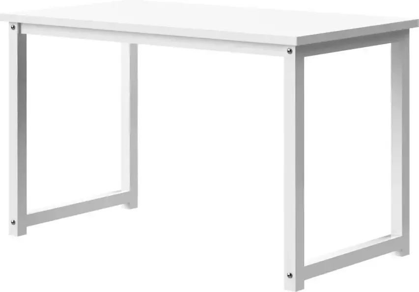 ML-Design bureau wit-zwart 120x60x75 cm gemaakt van MDF en metaal met poedercoating