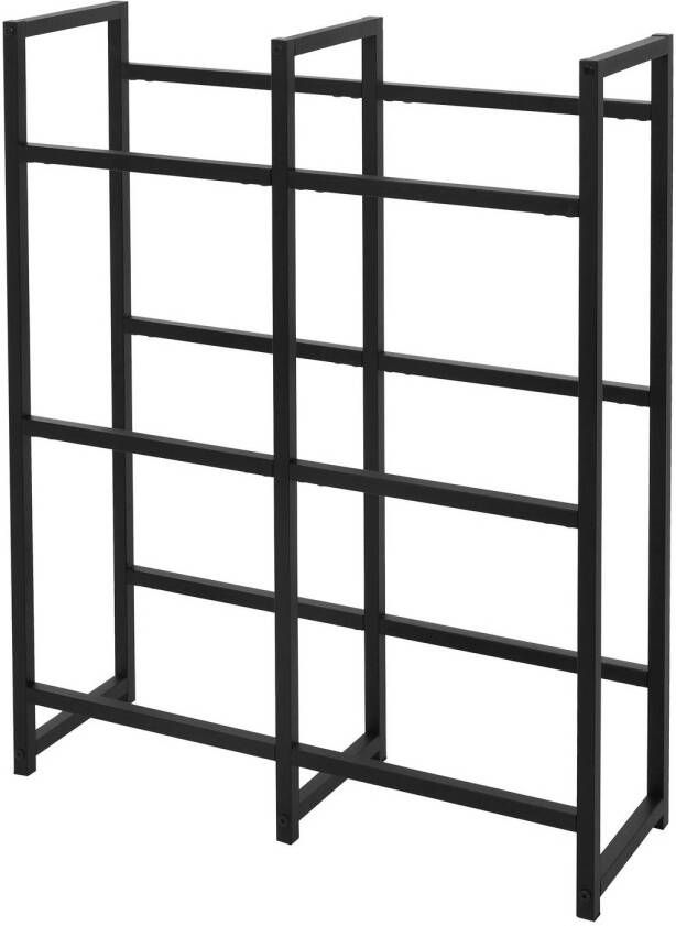 ML-Design Drankenkratrek 6 kratten 91x31x116 5 cm antraciet metaal