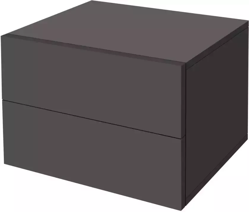 ML-Design Nachtkastje met 2 laden 42x29x30 cm donkergrijs spaanplaat - Foto 1