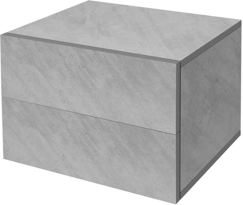 ML-Design Nachtkastje met 2 laden 42x29x30 cm grijs betonlook van spaanplaat