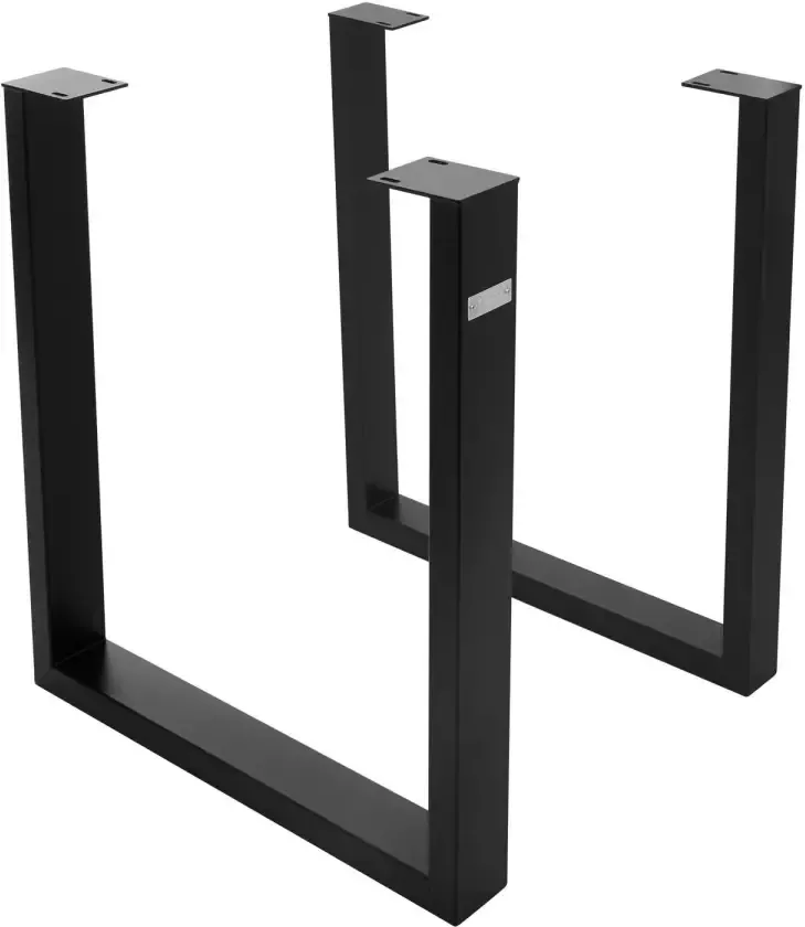 Ml-design Set van 2 tafelframes B70xH74 cm in U-vorm metaal zwart
