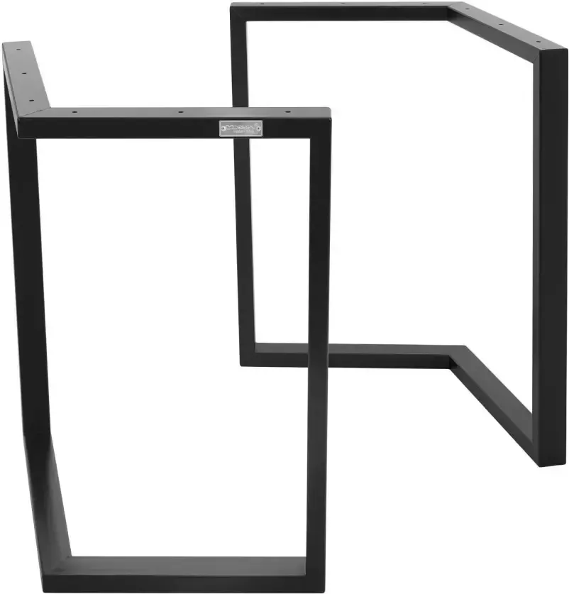 ML-Design Tafelpoten Set van 2 V Vorm 70x72 cm Zwart Metaal