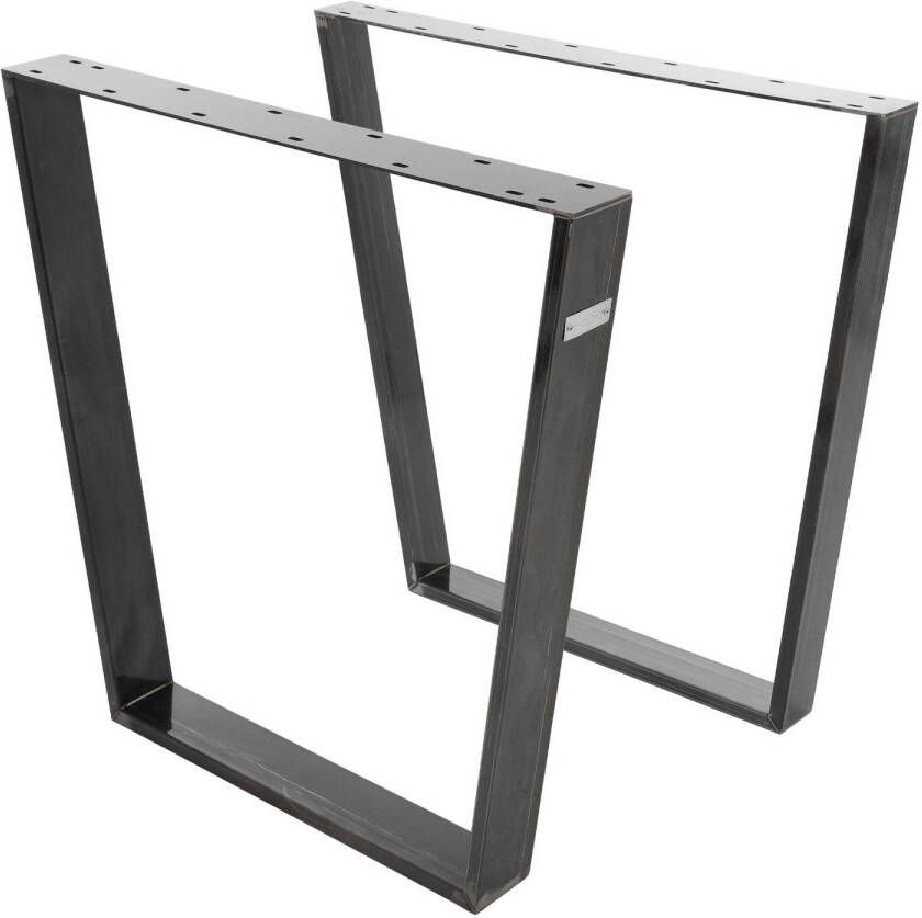 ML-Design Tafelpoten set van 2 V-vorm 75x72 cm Industrieel van staal - Foto 1