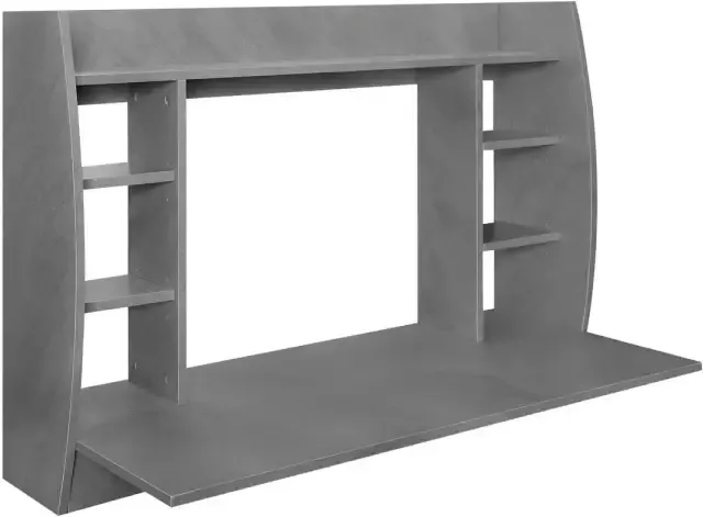ML-Design Wandbureau 110x75x48 cm grijs MDF