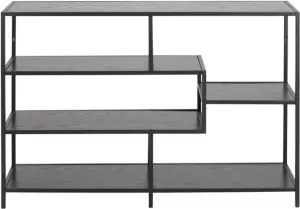 MOOS Seaford bookcase 3 shelves powder coat mat bl asym