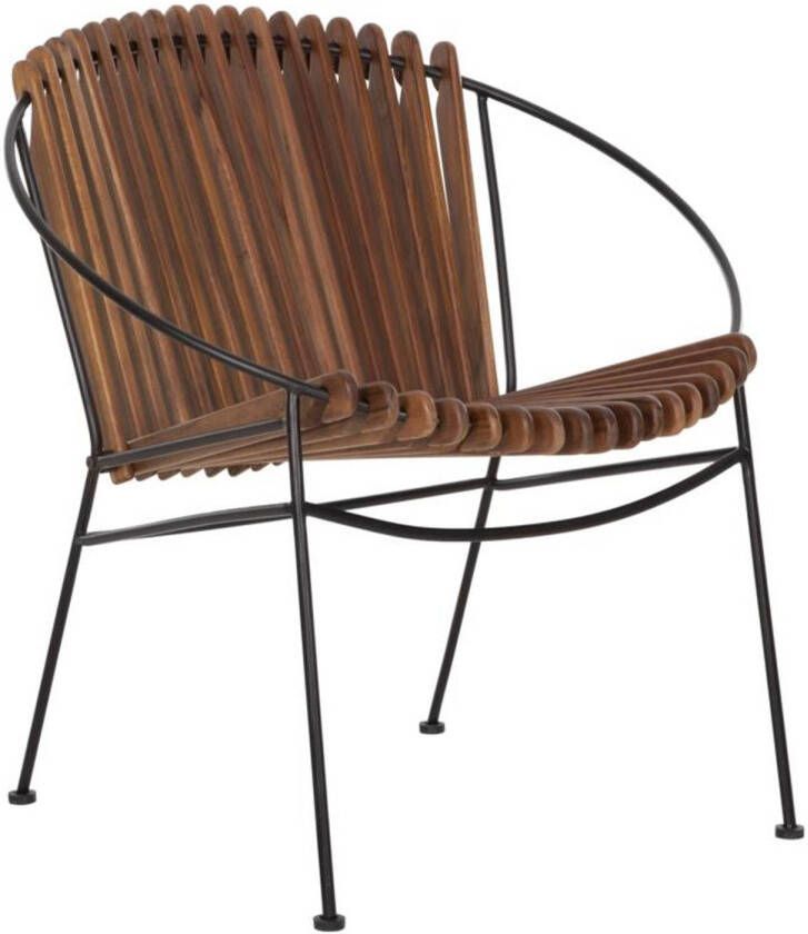Must Living Lounge chair Portofino 76x71x67 cm iron frame with teakwood slats
