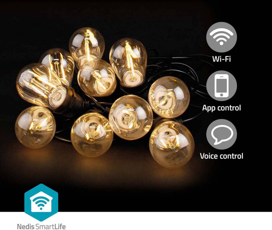 Nedis SmartLife Decoratieve Verlichting WIFILP01F10