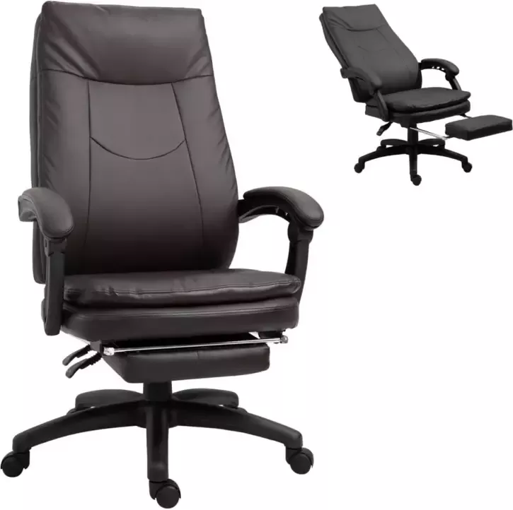 NiceGoodz Bureaustoel Ergonomische bureaustoel Game stoel Gaming stoel Met voetensteun Tot 150 Kg Bruin