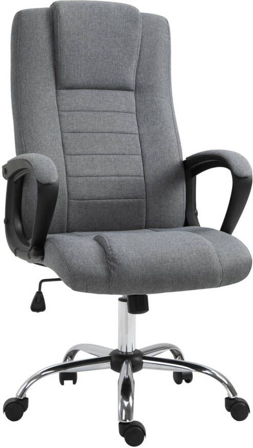 NiceGoodz Bureaustoel in hoogte verstelbaar Computerstoel met wipfunctie Grijs 62W x 62D x 110-119H cm