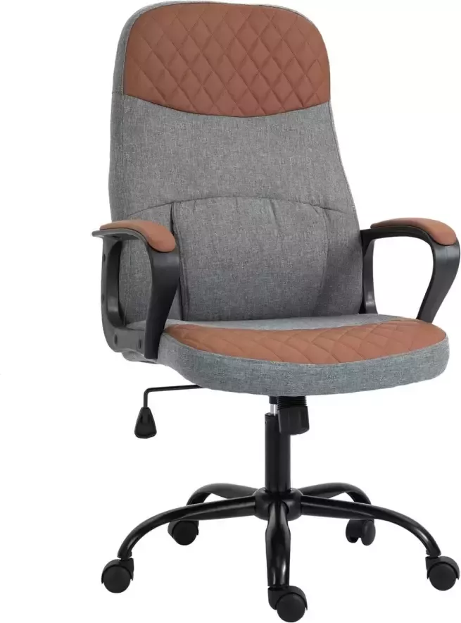 NiceGoodz Bureaustoel met kunstleer Bureaustoelen voor volwassenen Massagestoel Stoelen Gamestoel Grijs bruin