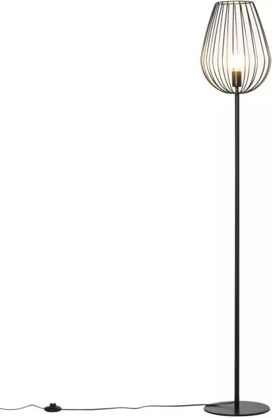 Zenzee Vloerlamp Vintage Staande lamp Industrieel E27 159 cm Zwart - Foto 1