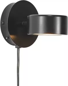 Nordlux Wandlamp Clyde Ø 10 Cm 3 Step Dim Zwart