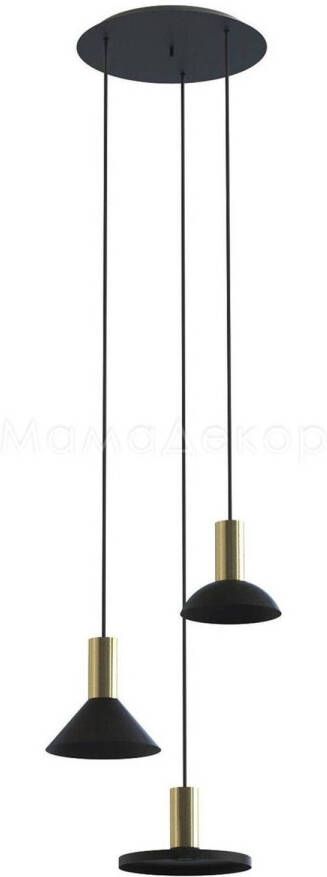 Nowodvorski Hanglamp Hermanos 3 lichts Ø 30 cm zwart goud - Foto 1