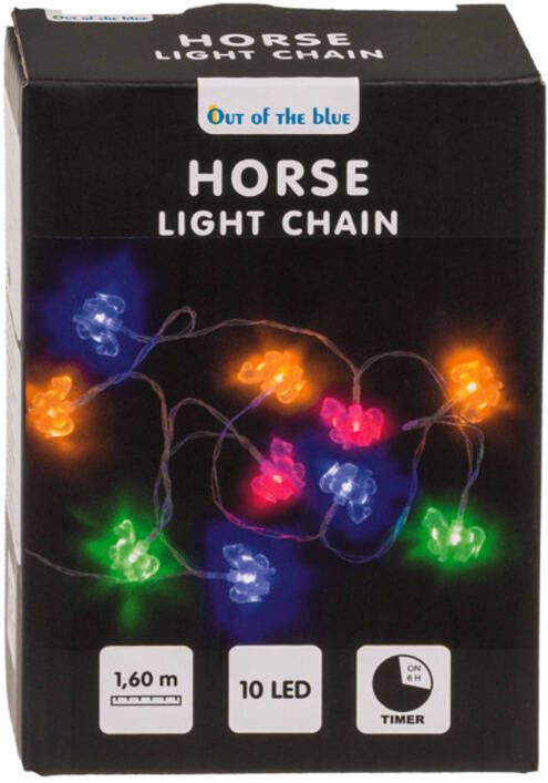 Out of the Blue Lichtsnoer paarden thema 160 cm batterij gekleurd- verlichting Lichtsnoeren