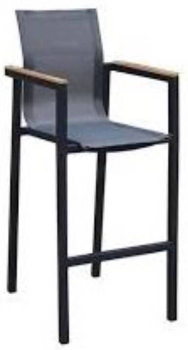 OWN Stefano Barstoel Teak Antraciet Trestino