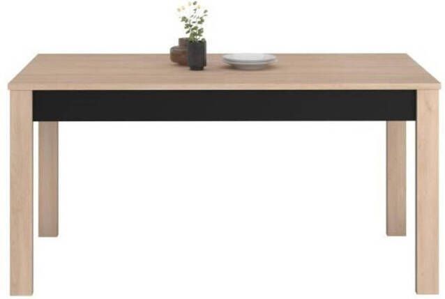 Parisot Verlengbare eettafel Hongkong 157>207cm eik zwart