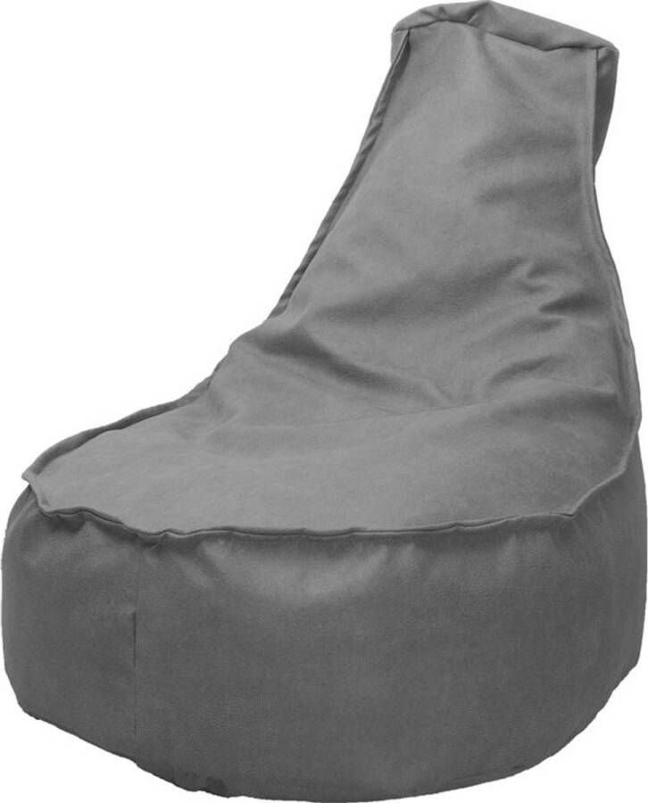 Drop & Sit Leatherlook Stoel Noa Junior – Grijs – 85 x 100 cm - Foto 1