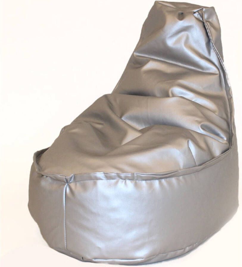 Drop & Sit Leatherlook Stoel Noa Junior – Zilver – 85 x 100 cm