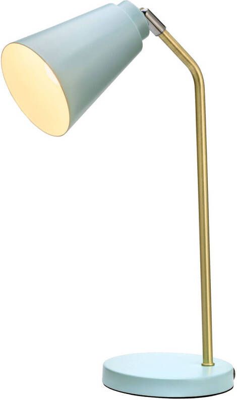 Pauleen Bureaulamp Charm 40W E14 Lichtblauw goud - Foto 1