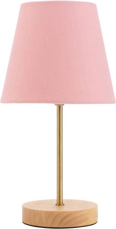 Pauleen Woody Rose Tafellamp hout roze
