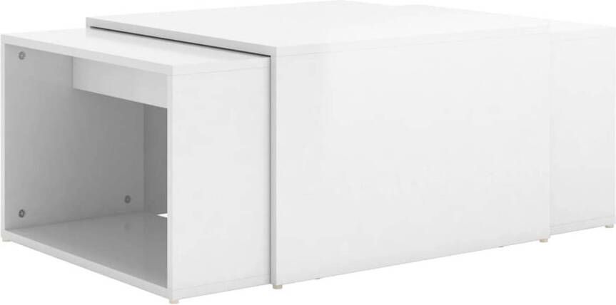 Prolenta Premium INFIORI 3-delige Salontafelset 60x60x38 cm hoogglans wit