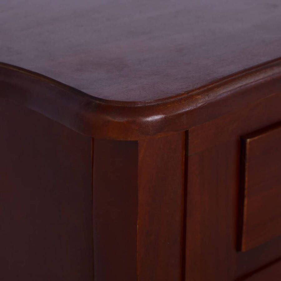 Prolenta Premium INFIORI Nachtkastje 60x30x60 cm massief mahoniehout klassiek bruin