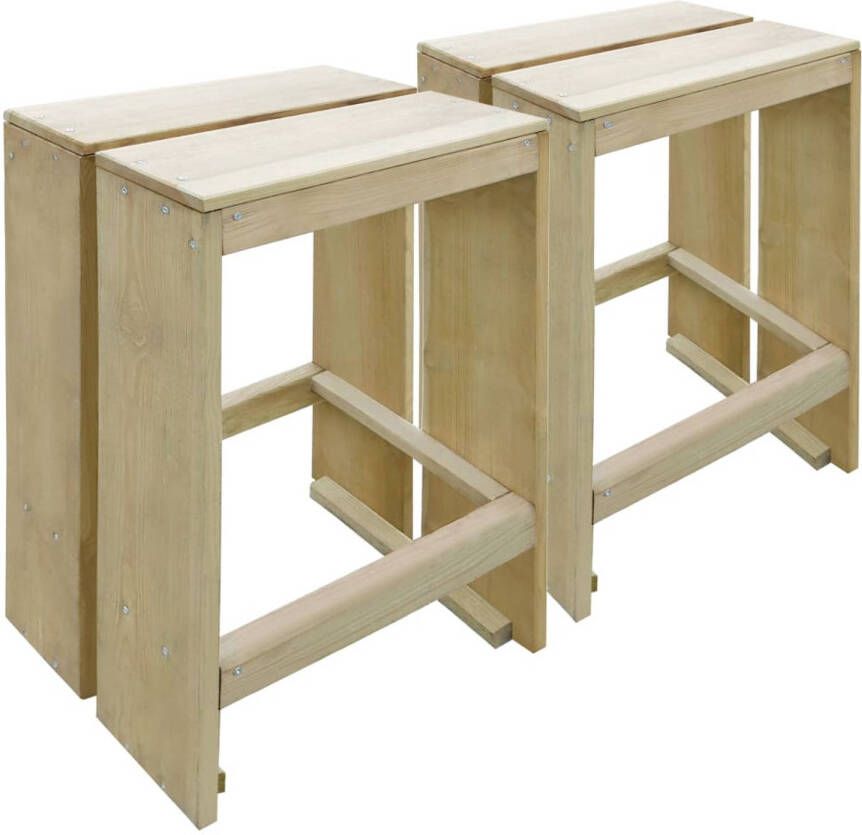 Prolenta Premium INFIORI Tuinbarkrukken 2 st geïmpregneerd grenenhout