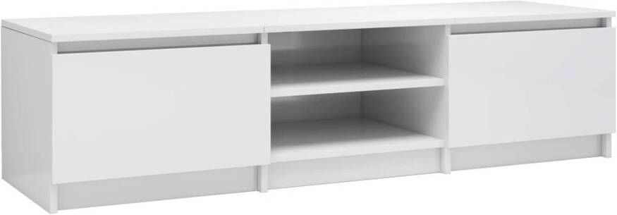 Prolenta Premium INFIORI Tv-meubel 140x40x35 5 cm bewerkt hout hoogglans wit