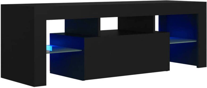 Prolenta Premium INFIORI Tv-meubel met LED-verlichting 120x35x40 cm zwart