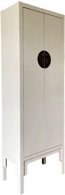 Ptmd Collection PTMD Adeline White elmwood cabinet high 2 doors