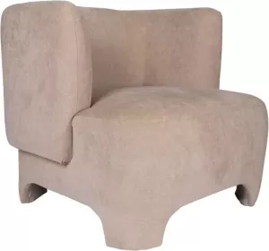 Ptmd Collection PTMD Damin Sand linen velvet look fauteuil