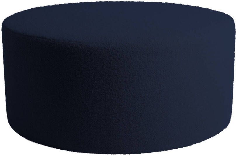 Ptmd Collection PTMD Evie Teddy Black Blue round pouf