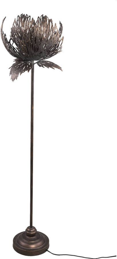 Ptmd Collection PTMD Index Grey iron floor lamp upgrowing leaves round - Foto 1