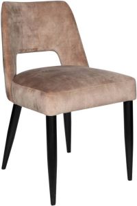 PTMD COLLECTION PTMD Jip Eetkamerstoel 51 x 62 x 79 cm Fluweel Hout Khaki