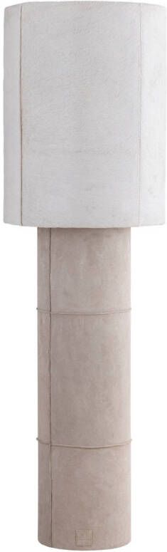 Ptmd Collection PTMD Joanne Beige suede floorlamp natural cowhair shade