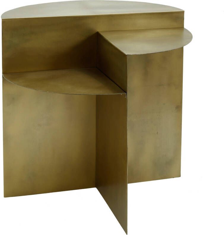 Ptmd Collection PTMD Loki Gold iron sidetable multiple levels round