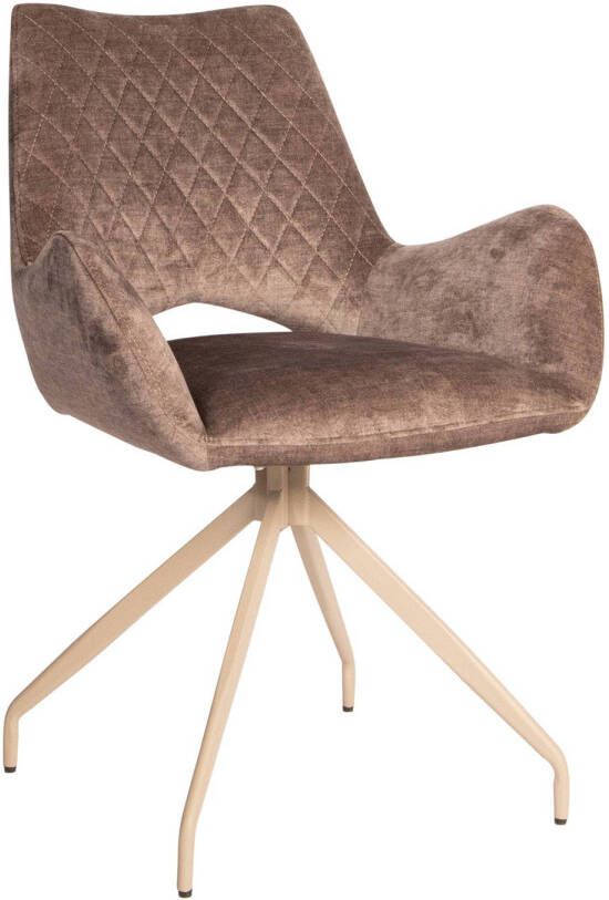 Ptmd Collection PTMD Ubi Grey dining chair vogue 5 stone beige legs