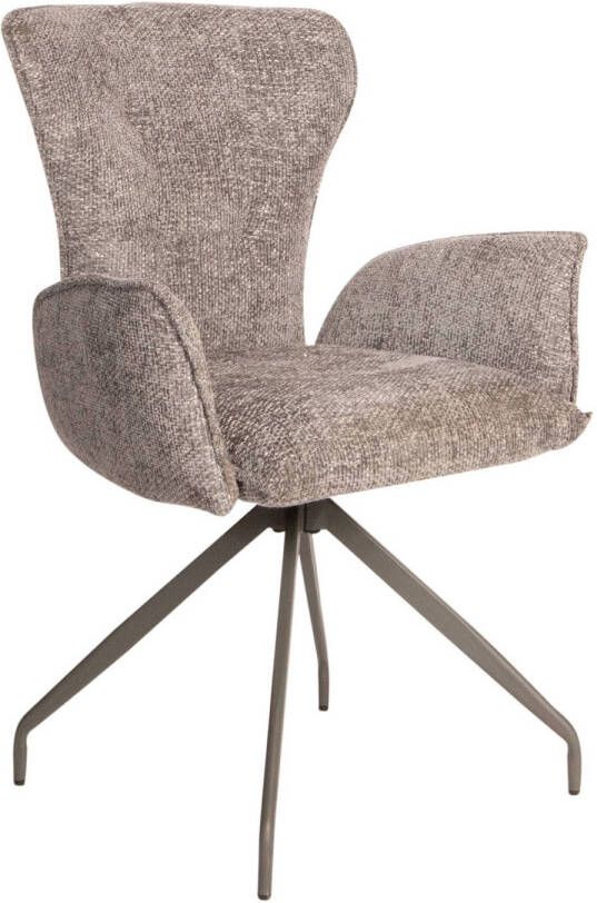Ptmd Collection PTMD Vetus Taupe dining chair with arms legacy 3 mink