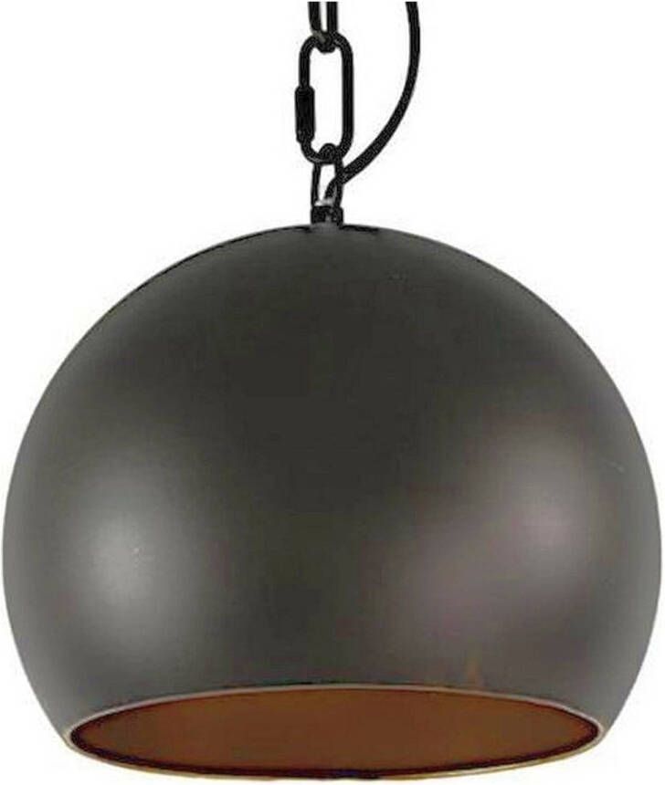 PTMD Non-branded Hanglamp Hobson 25 X 23 cm E27 Nikkel 40w Zwart