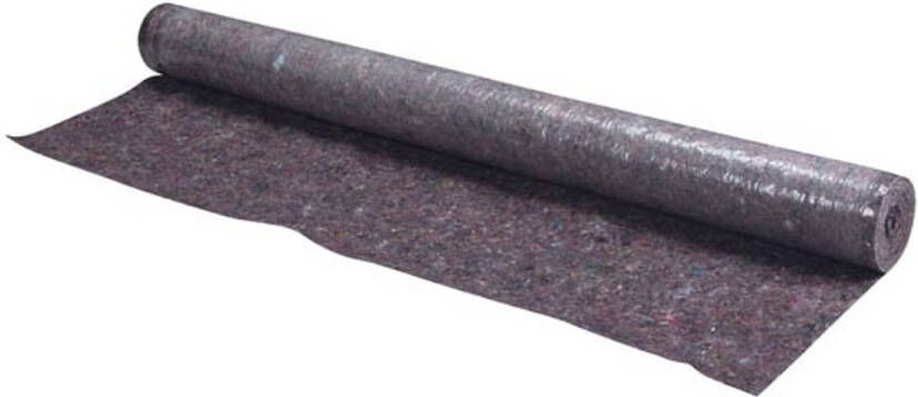 Toolland Vloerbeschermer geplastificeerde onderkant vilt grijs 1 m x 10 m