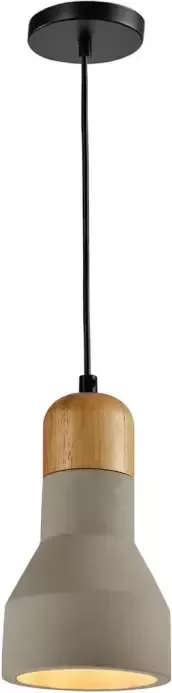 QUVIO Hanglamp modern Bolvormig hout met beton Diameter 11 5 cm