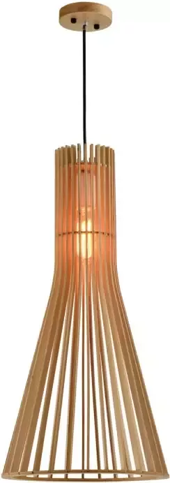 QUVIO Hanglamp Scandinavisch Kegelvormig van hout Kap: 30 x 60 cm