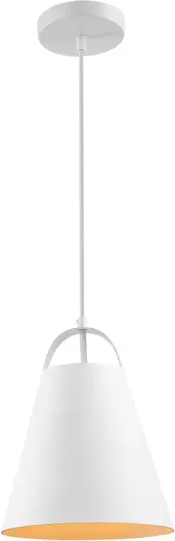 QUVIO Hanglamp modern Trechtervorm Diameter 25 cm Wit - Foto 1