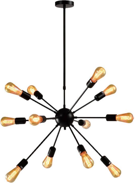 QUVIO Hanglamp modern Ster van metaal met 18 fittingen 65 x 85 x 51 cm - Foto 1