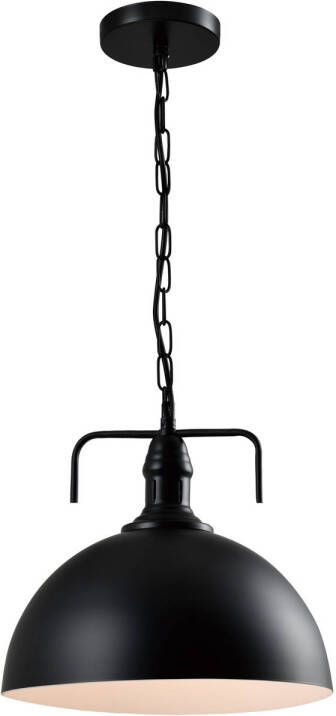 QUVIO Hanglamp industrieel Fabriekslamp D 30 cm Zwart - Foto 1